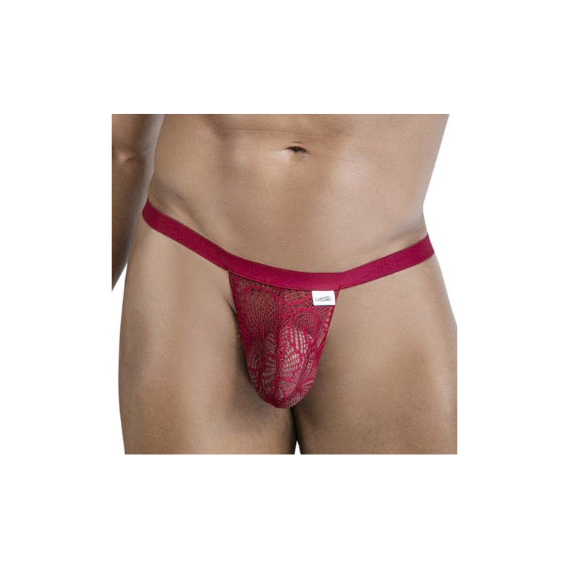 CandyMan String en dentelle Bachos Bordeaux